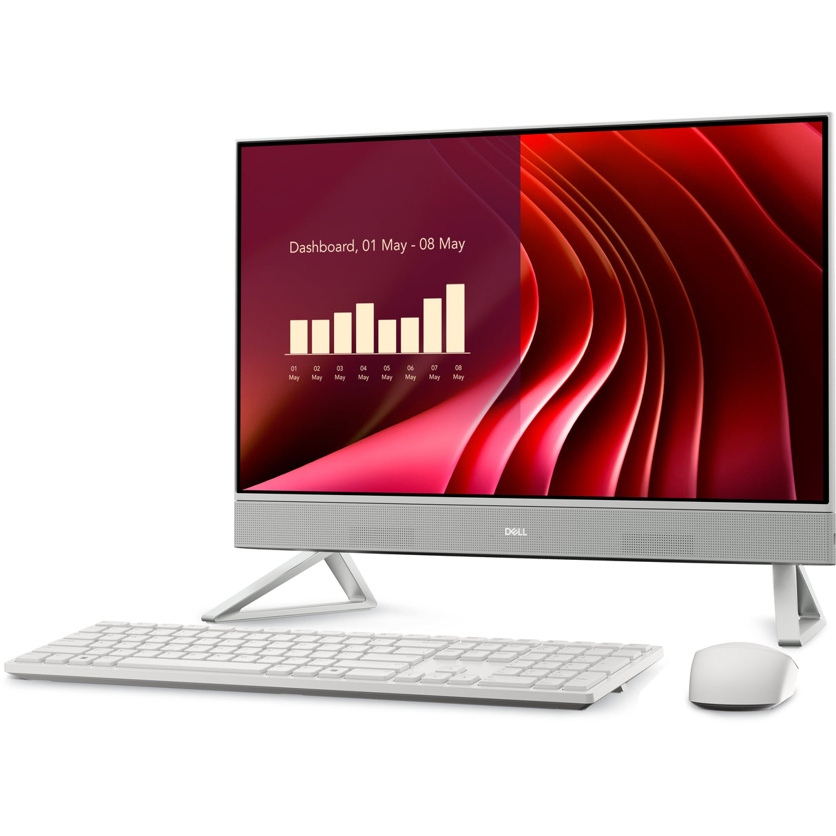 Pc Aio Dell Ec24250 Core 5-120u 16gb 512gb  23.8"Fhd W11p Blanco