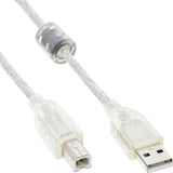 Inline Usb 2.0 Cable A A B Macho Ferrita 2m