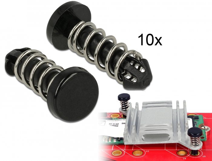 Schnappniete Für Kühlkörper - Set 10 Stück Schwarz
