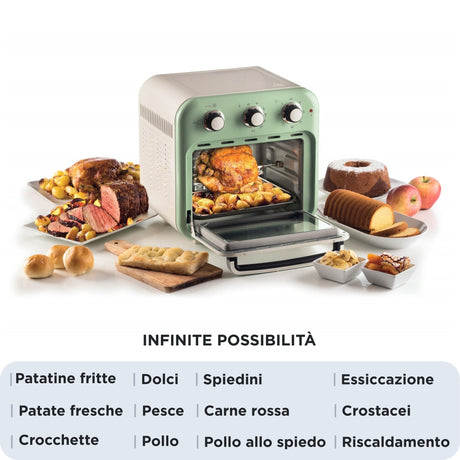 EAN 8003705122444 - Ariete 4632/04 Sencillo 16 L Independiente 1400 W Freidora de aire caliente Verde imagen 3