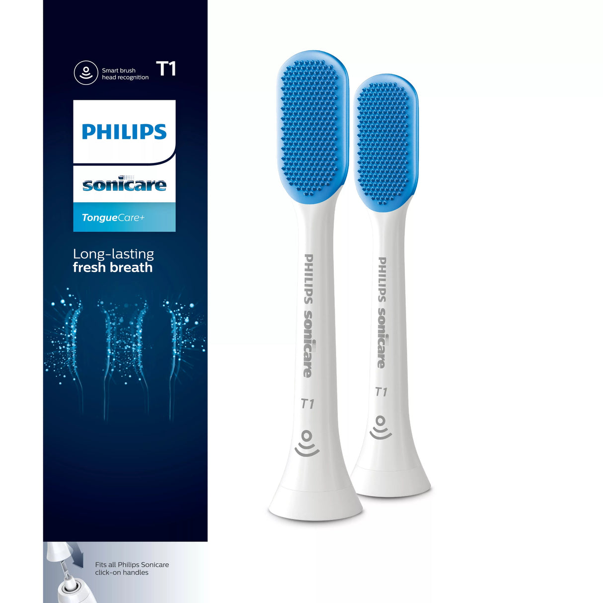 EAN 8710103817321 - Philips Sonicare TongueCare+ HX8072/01 cepillo de cabello 2 pieza(s) Azul, Blanco imagen 1