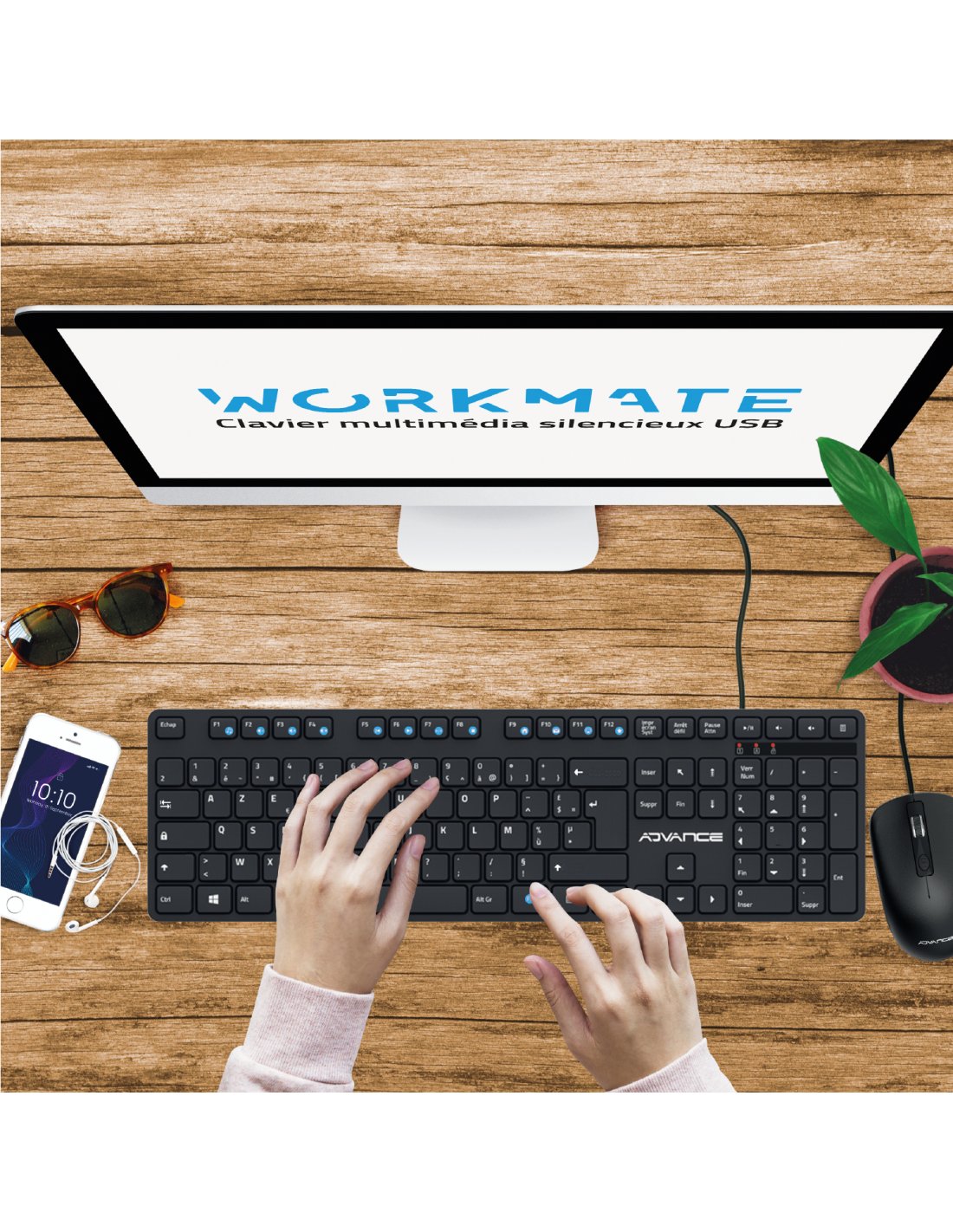 Teclado Advance Workmate (Negro)