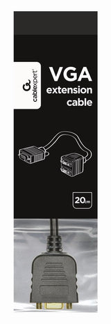Gembird Cable Vga Alargo Duplicador (D-Sub) Negro 0.20m