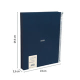 Milan 430 Since 1918 Cuaderno A4 Con Espiral - Cuadricula 5x5mm - 120 Hojas De 95g - Tapa Dura - Azul