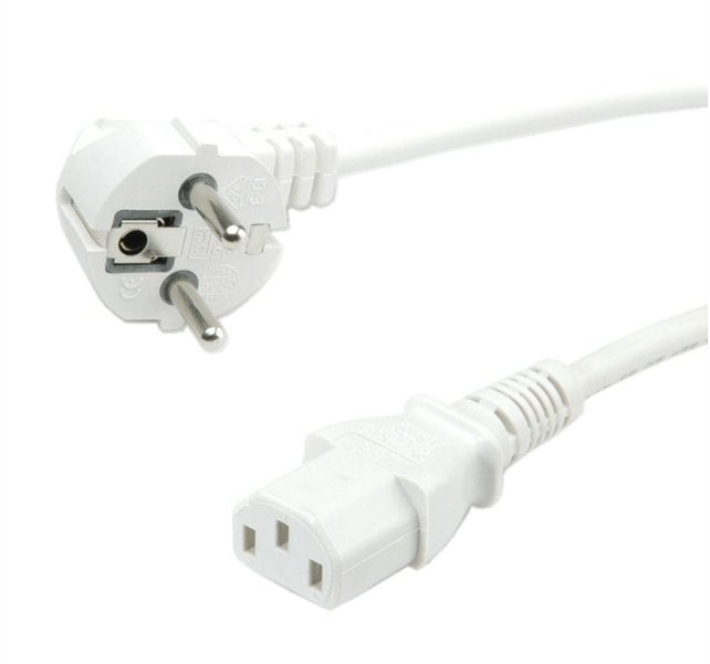 Value Netzcable, Gerade Iec-Buchse, Wei, 0,6 M