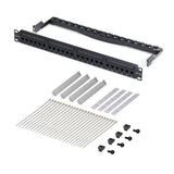 24 Port 1u Feed Through Patch Panel With Cable Management C6panelutp241uft