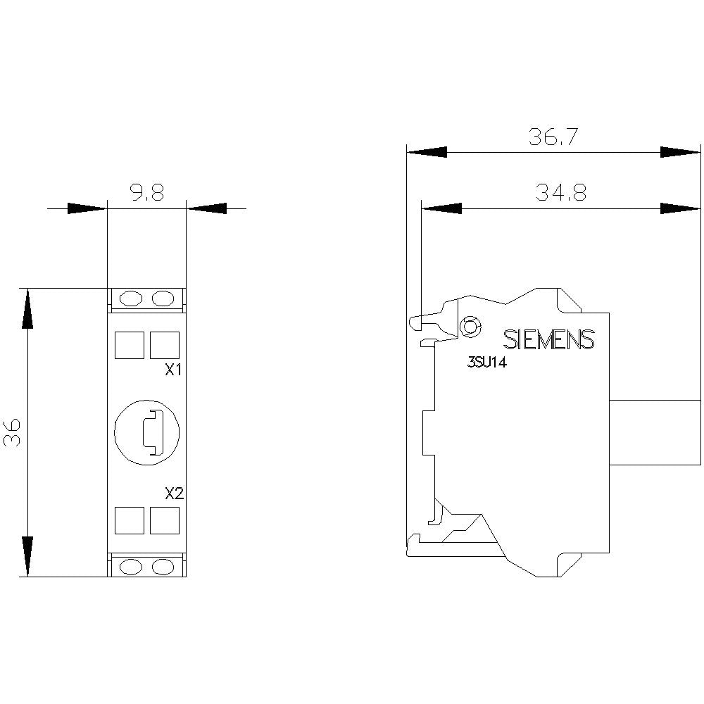 Siemens 3su1401-2bb60-3aa0 3su14012bb603aa0 Led-Modul Wei