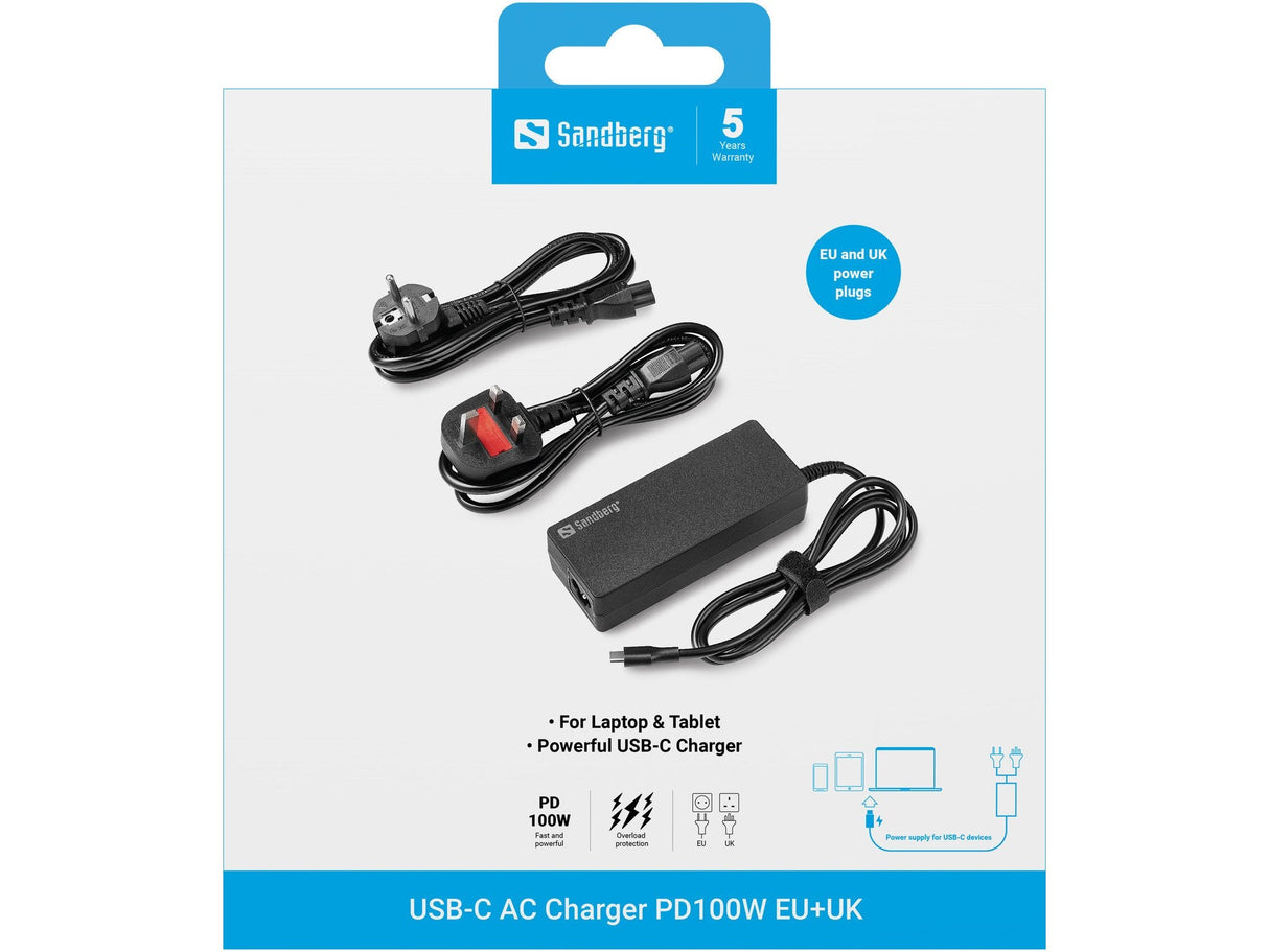 Usb-C Ac Charger Pd100w Eu+Uk
