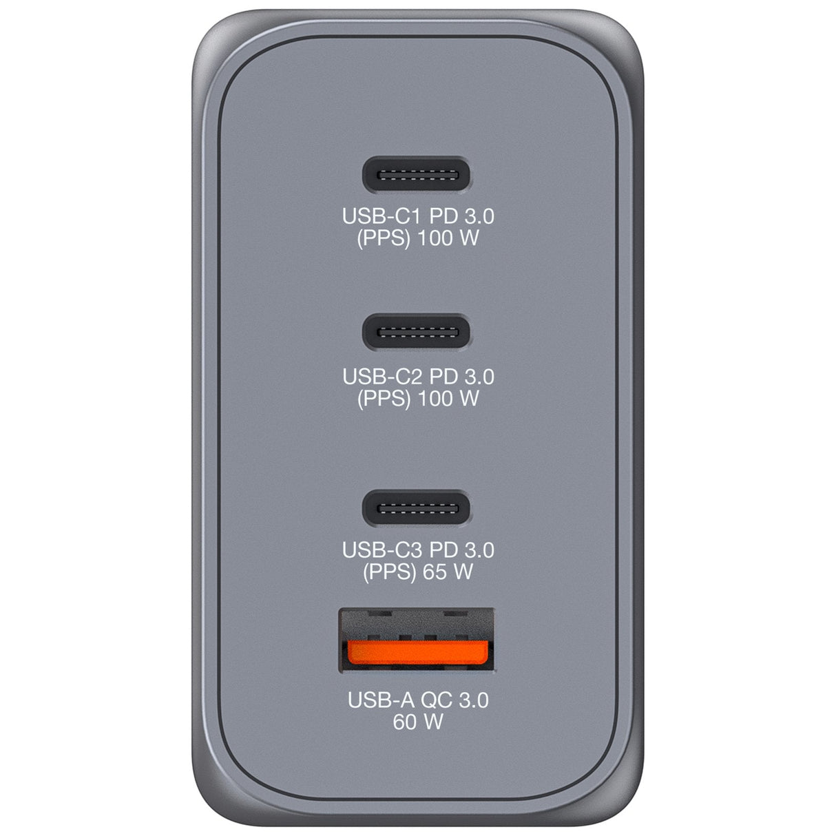 Cargador Gan De Pared Universal Verbatim Gnc-200 3xusb Tipo-C 1xusb 200w