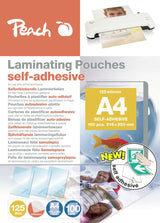 Peach Laminierfolien A4 303x216mm , 125mic Selbmklebend