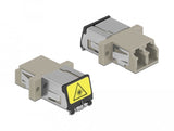 Lwl Kupplung Mit Laserschutzklappe Lc Duplex Buchse Zu Lc Duplex Buchse Multimode Beige