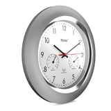 Mebus 19454 Reloj De Pared Reloj De Pared Digital Alrededor Plata, Blanco