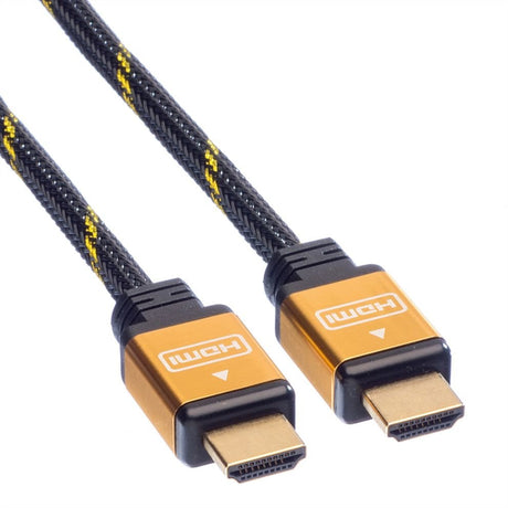 EAN 7611990189656 - ROLINE 11.04.5563 cable HDMI 3 m HDMI tipo A (Estándar) Negro, Oro imagen 3