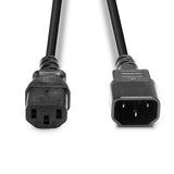 Lindy 30320 Cable De Transmisión Negro 0,5 M C14 Acoplador C13 Acoplador