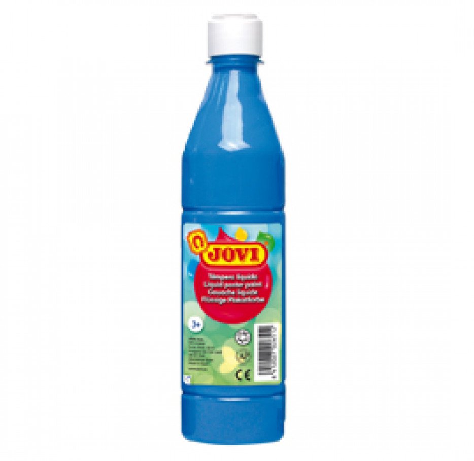 Jovi Témpera Líquida School Botella De 500ml Azul Cyan