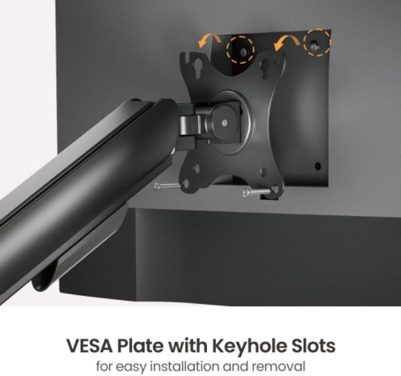 Single Gas Spring Monitor  Mount