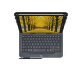Logitech 920-008337, Qwertz, Alemán, Universal, Ipad Air 2 Ipad Air Ipad 2 Ipad 3 Ipad 4 Samsung Galaxy Tab ® A-9.7 In Galaxy Samsung Tab S..., Negro, 25,4 Cm (10")