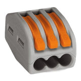 Wago 222-413 Classic-Verbindungsklemme, Fr Alle Leiterarten,Max. 4 Mm,Grau