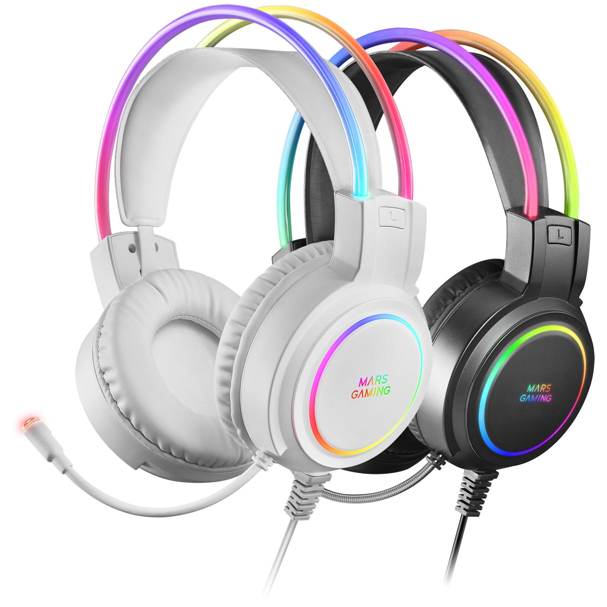 EAN 8437023094082 - Mars Gaming MHRGBW auricular y casco Alámbrico Diadema Juego USB tipo A imagen 7