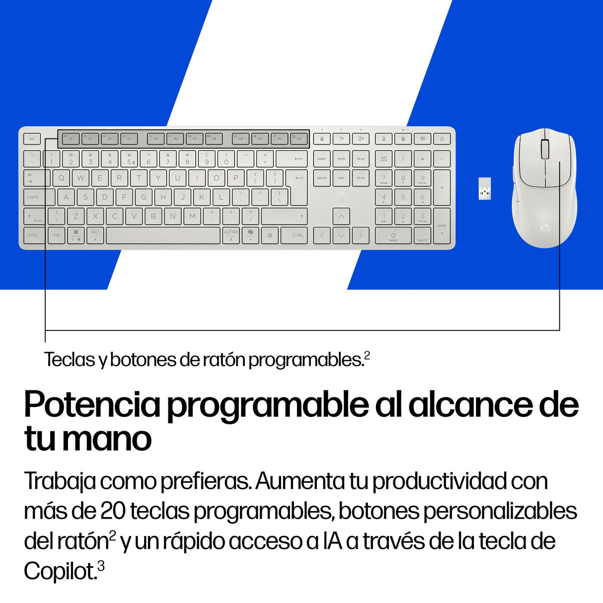 EAN 198990956725 - HP Multi-Device Dual-Mode Mouse and Keyboard Combo 495C teclado Ratón incluido Hogar / Oficina USB + RF Wi imagen 3