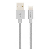 Cable Adaptador Usb Nevox, Conector Usb-A > Conector Lightning Plateado/Gris, 1 Metro, Con Funda 4250686405286.0
