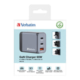 Cargador De Pared Universal Verbatim Gnc-65 2xusb Tipo-C 1xusb 65w