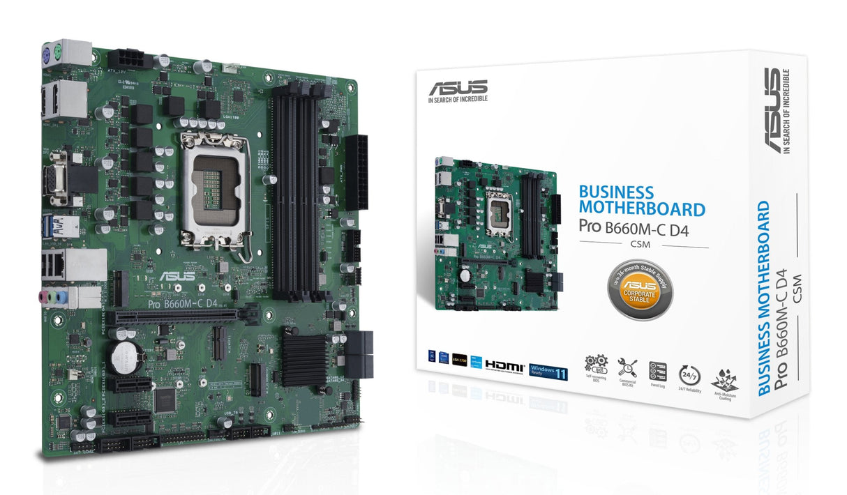 EAN 4711081509431 - ASUS PRO B660M-C D4-CSM Intel B660 LGA 1700 micro ATX imagen 1