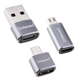 Intenso 3-Pack Usb Adaptador Mix Usb-C A Micro Mix480 Aluminiu