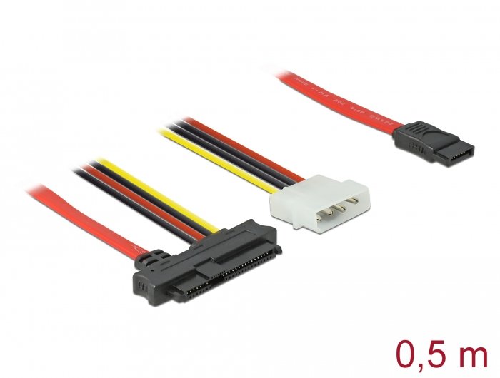 Delock Cable Sas Sff-8482 + Power > 1 X Sata 7 Pin 0,5 M