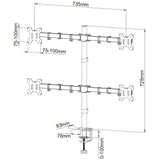 EAN 8054529027521 - Techly ICA-LCD 382-Q soporte para monitor 68,6 cm (27") Escritorio Negro imagen 3
