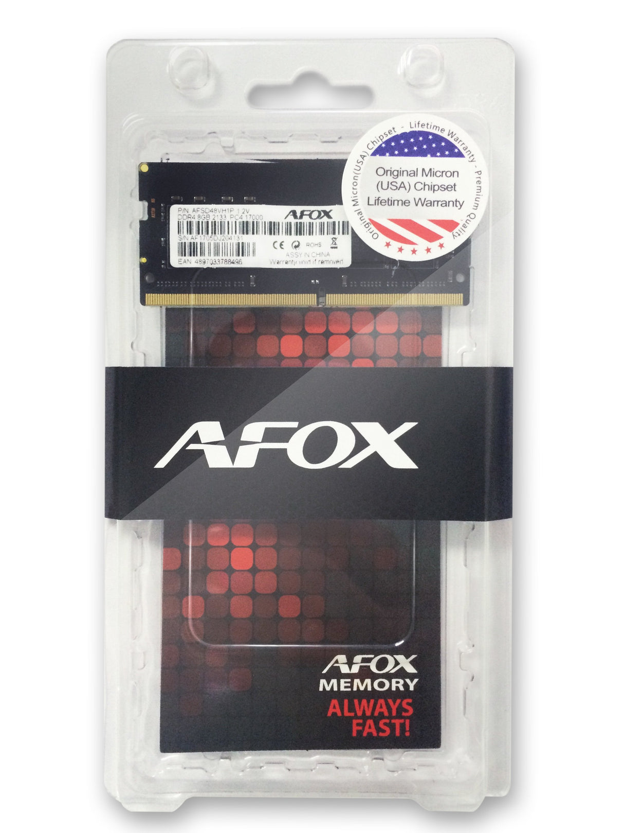 Memoria  Afox Ddr4 8g 2133 So  8 Gb 1 X 8 Gb 2133 Mhz