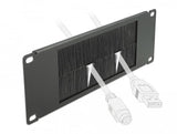 Delock 10 Cepillo Gestión Cable 2 U Negro
