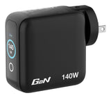 Cargador De Pared Universal Gan Para Viaje Verbatim Mini Gan Charger Con Pantalla 3xusb Tipo-C 1xusb 140w