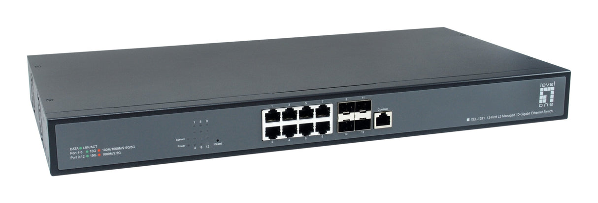 Levelone Switch 8x10ge 4x10gsfp+ 19" Managed L3