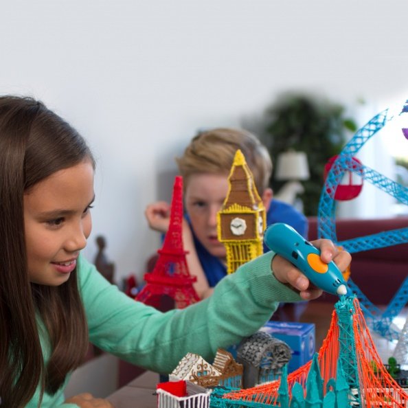 Material De Impresión 3d 3doodler Start 3ds-Eco-Mix1-75  Plástico Compostable Azul, Rojo, Blanco 1 G