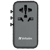 Cargador De Pared Universal Verbatim Uta-06 Gan Iii Toma De Corriente Universal 2xusb Tipo-C 2xusb 100w