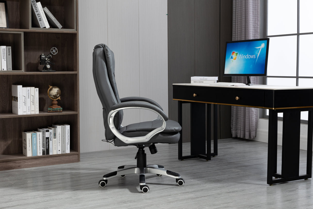 Silla  Activejet De Oficina Calefactable Con Masaje Yk7304 Gris