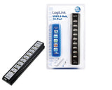 Logilink Hub Usb 2.0 10 Puertos Negro Ua0096
