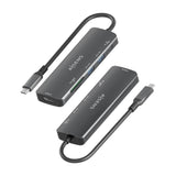 Aisens Usb-C Dock 6 En 1, Usb-C A 1xhdmi, 2xusb-A, 1xusb-C Pd 100w, 1xsd, 1xmicro Sd, Gris, 15cm