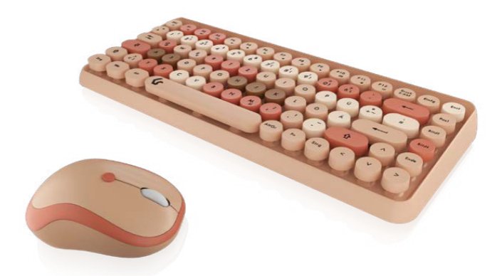 Keysonic Desktop-Set Kskm-5200m-Rf De Wireless Sand Creme