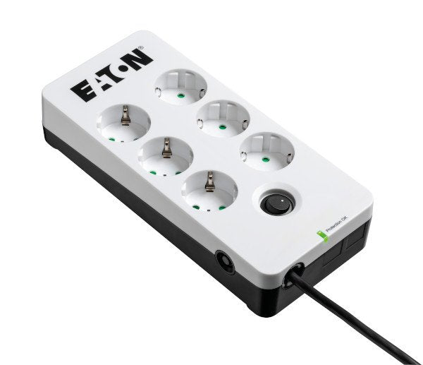 Eaton Pb6d Limitador De Tensión Negro, Blanco 6 Salidas Ac 220 - 250 V 1,5 M