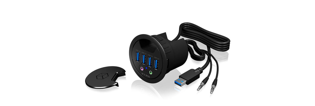 Icy Box Usb3.0 Hub Mesa De 4 Puertos Ib-Hub1403a, 4xusb3.0