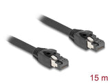Delock Cable De Red Rj45 Cat.8.1 S/Ftp 15 M Bis 40 Gbps Negro