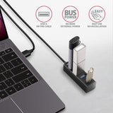 Axagon Hue-M1al Mini Usb-A-Hub,4x Usb-A 3.2 Gen 1, Plata - 1,2m