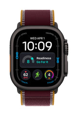 Apple Watch Ultra 4 Gps 49mm Caja De Titanio Negro Correa Loop Trail Burdeos M L