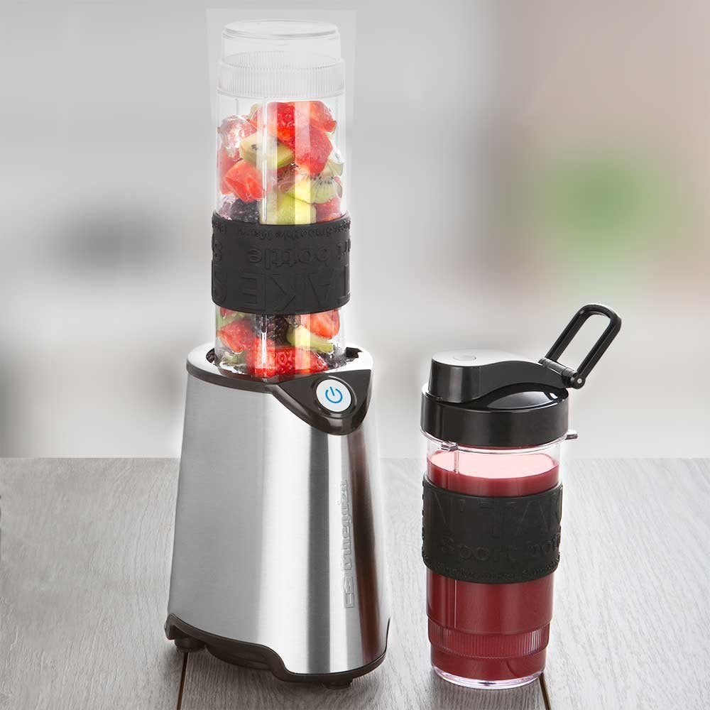 Batidora Orbegozo Bv 7500 Blend&Go De Vaso Con 300w De Potencia Y Cuchillas De Titanio - Incluye 2 Vasos Con Boquilla