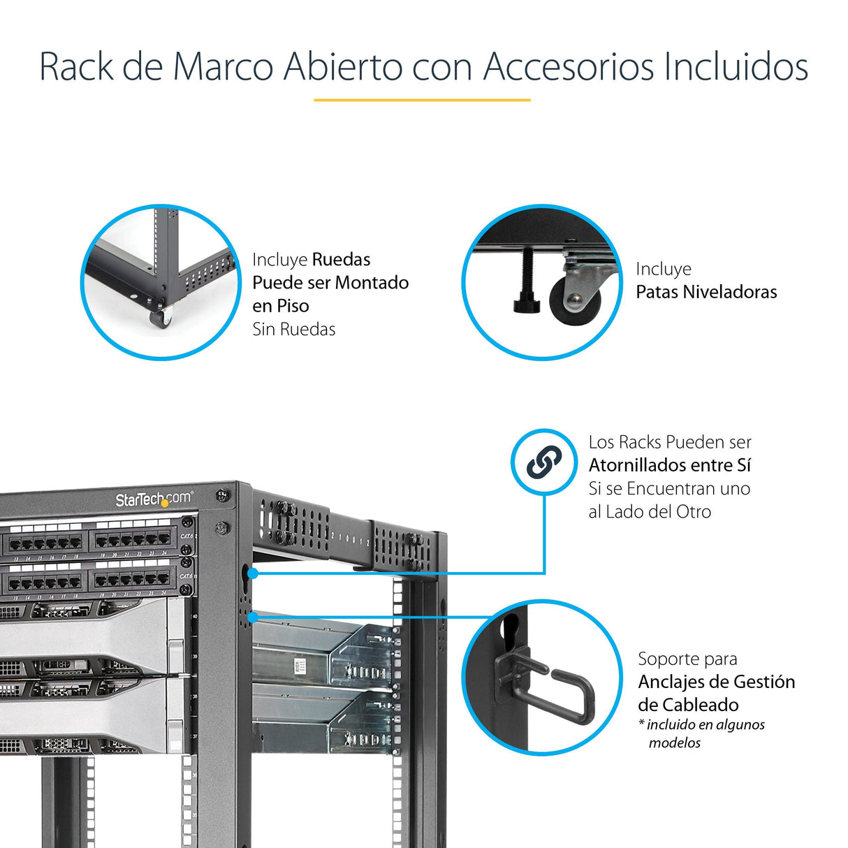 Startech Rack Marco Abierto Con Profundidad Ajust