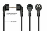 Kabelmeister Contacto De Protección-St. (90° Angulado.)- 3xbu. Negro. 0,2m