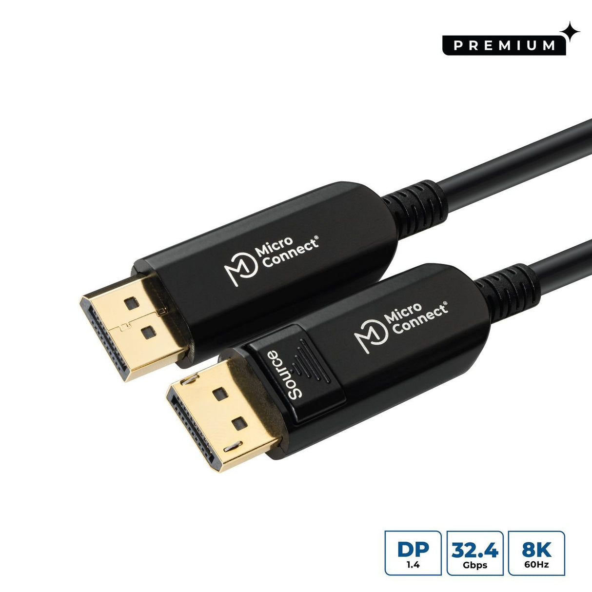 Displayport 1.4, 8k@60hz,  Optic Fibre, 30m