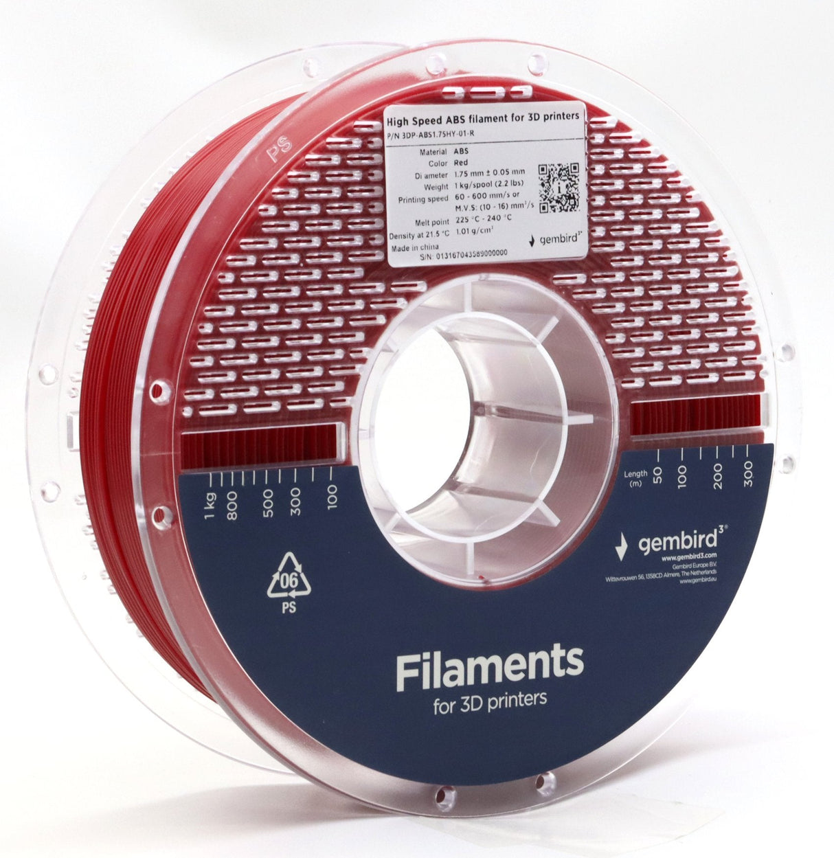 Filament Abs High Speed, 1,75 Mm, 1 Kg, Czerwony